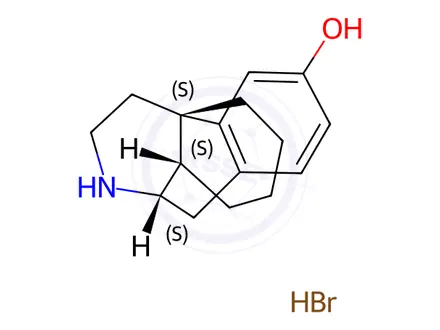 Chemical structure of N-Desmethyl Dextrorphan Hydrobromide