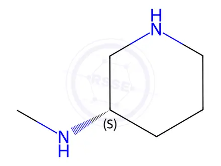 Chemical structure of (S)-N-methylpiperidin-3-amine dihydrochloride