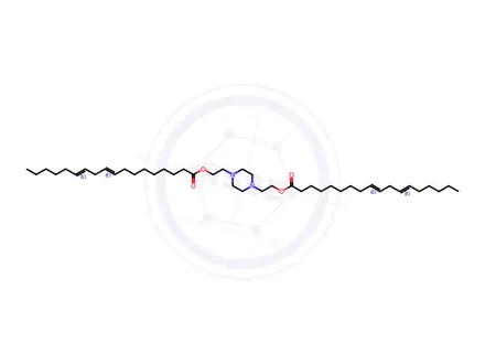 Chemical structure of Piperazine-bis(ethyl octadeca-9,12-dienoate)