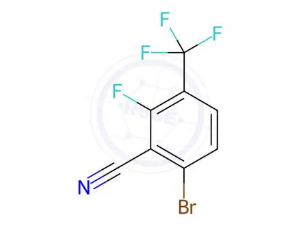 Chemical structure of Benzonitrile, 6-bromo-2-fluoro-3-(trifluoromethyl)-
