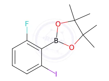Chemical structure of 2-Fluoro-6-iodophenylboronic acid pinacol ester
