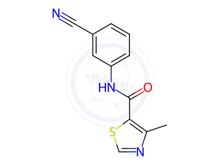 Chemical structure of n-(3-Cyanophenyl)-4-methylthiazole-5-carboxamide