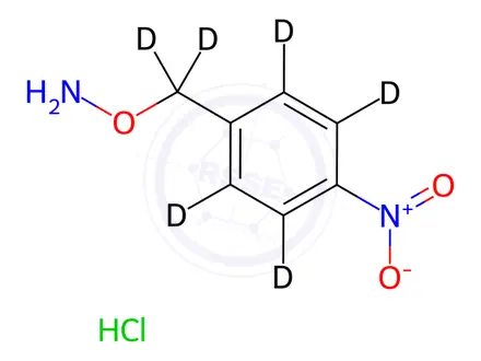Chemical structure of O-4-Nitrobenzylhydroxylamine-d6 Hydrochloride