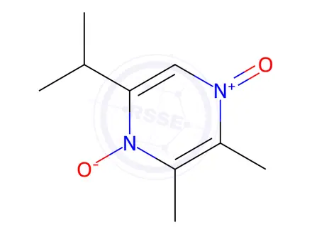 Chemical structure of Pyrazine, 2,3-dimethyl-5-(1-methylethyl)-, 1,4-dioxide (9CI)