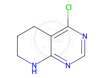 Chemical structure of 4-Chloro-5,6,7,8-tetrahydropyrido[2,3-d]pyrimidine