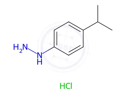Chemical structure of 4-Isopropylphenylhydrazine, Hydrochloride