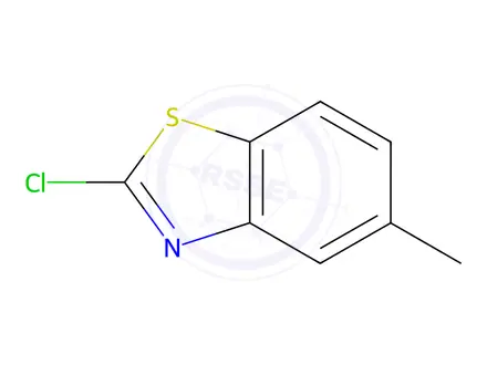 Chemical structure of Benzothiazole, 2-chloro-5-methyl-(7CI,8CI,9CI)