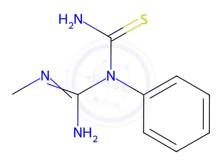 Chemical structure of Thiourea, N-[imino(methylamino)methyl]-N-phenyl-