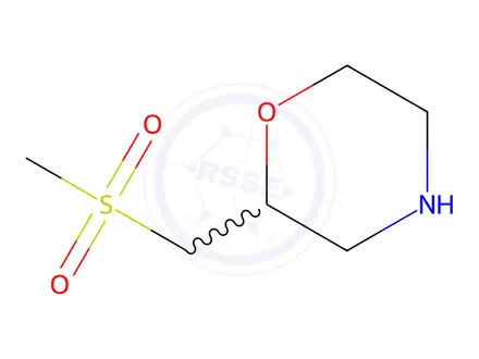 Chemical structure of Morpholine, 2-[(methylsulfonyl)methyl]-
