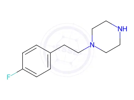 Chemical structure of 1-[2-(4-fluorophenyl)ethyl]piperazine dihydrochloride