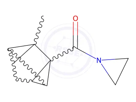 Chemical structure of Aziridine, 1-[(5-methyltetracyclo[3.2.0.02,7.04,6]hept-1-yl)carbonyl]-(9CI)