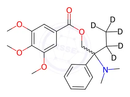 Chemical structure of Trimebutine-d5