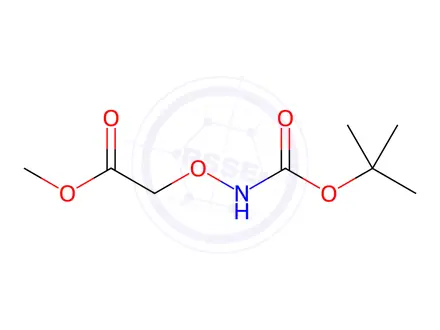 Chemical structure of Acetic acid, [[[(1,1-dimethylethoxy)carbonyl]amino]oxy]-, methyl ester (9CI)