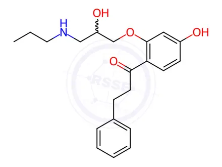 Chemical structure of 4-Hydroxy Propafenone Hydrochloride