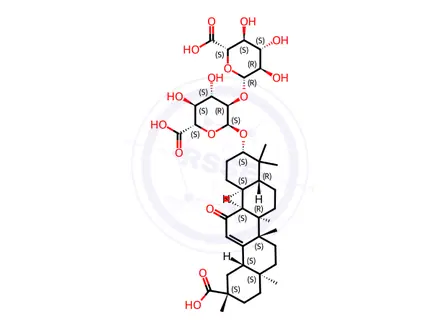 Chemical structure of Glycyrrhizic Acid Impurity 42