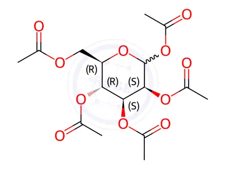 Chemical structure of 1,2,3,4,6-Penta-O-acetyl-D-mannopyranose