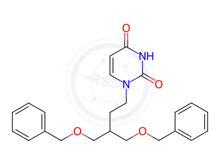 Chemical structure of 1-[4-(Benzyloxy)-3-[(benzyloxy)methyl]butyl]uracil