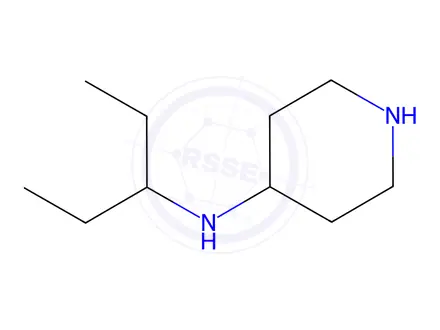 Chemical structure of N-(Pentan-3-yl)piperidin-4-amine dihydrochloride