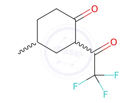 Chemical structure of Cyclohexanone, 4-methyl-2-(trifluoroacetyl)-(9CI)