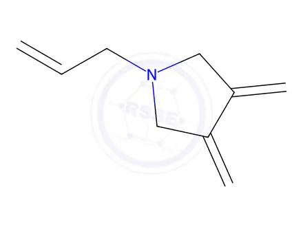 Chemical structure of Pyrrolidine, 3,4-bis(methylene)-1-(2-propenyl)-(9CI)