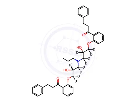 Chemical structure of Propafenone Dimer Impurity-d10