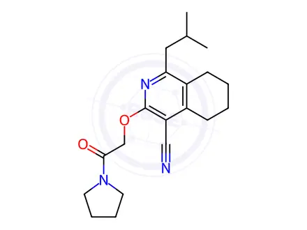 Chemical structure of 1-Isobutyl-3-(2-oxo-2-(pyrrolidin-1-yl)ethoxy)-5,6,7,8-tetrahydroisoquinoline-4-carbonitrile
