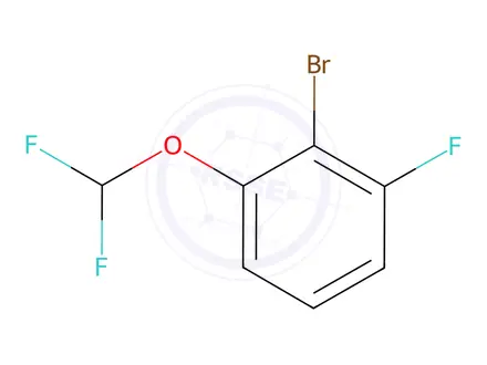 Chemical structure of 2-Bromo-1-(difluoromethoxy)-3-fluorobenzene