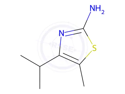 Chemical structure of 4-Isopropyl-5-methylthiazol-2-amine, 97%