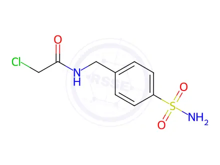Chemical structure of 2-Chloro-n-[(4-sulfamoylphenyl)methyl]acetamide