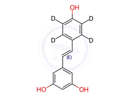 Chemical structure of Resveratrol-d4
