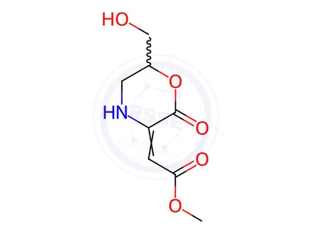 Chemical structure of Methyl 2-(6-(hydroxymethyl)-2-oxomorpholin-3-ylidene)acetate