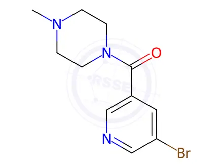 Chemical structure of (5-Bromopyridin-3-yl)(4-methylpiperazin-1-yl)methanone