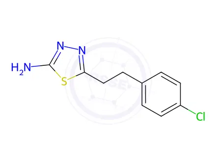 Chemical structure of 5-(4-Chlorophenethyl)-1,3,4-thiadiazol-2-amine