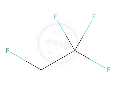 Chemical structure of 1,1,1,2-Tetrafluoroethane in methanol