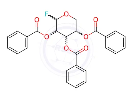 Chemical structure of (4,5-Dibenzoyloxy-2-Fluoro-Oxan-3-yl Benzoate