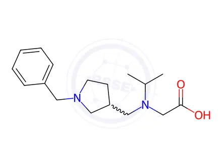 Chemical structure of 2-(((1-Benzylpyrrolidin-3-yl)methyl)(isopropyl)amino)acetic acid