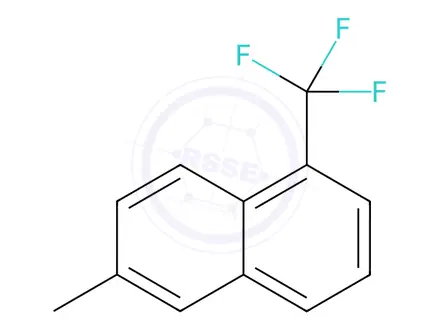 Chemical structure of Naphthalene, 6-methyl-1-(trifluoromethyl)-
