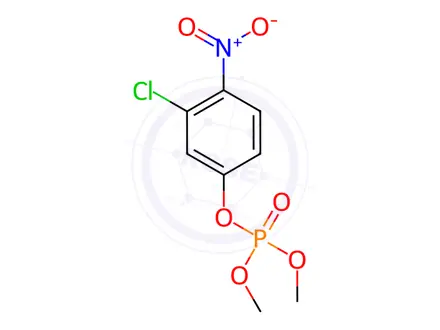 Chemical structure of Phosphoric acid dimethyl 3-chloro-4-nitrophenyl ester