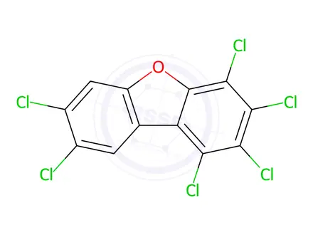 Chemical structure of 1,2,3,4,7,8-HxCDF