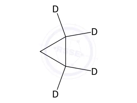 Chemical structure of Cyclopropane-1,1,2,2-d4 (gas)