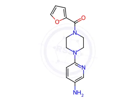 Chemical structure of (4-(5-Aminopyridin-2-yl)piperazin-1-yl)(furan-2-yl)methanone