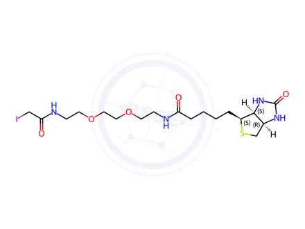 Chemical structure of Biotin-PEG2-iodide