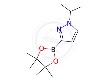 Chemical structure of 1-isopropyl-3-(4,4,5,5-tetramethyl-1,3,2-dioxaborolan-2-yl)-1H-pyrazole