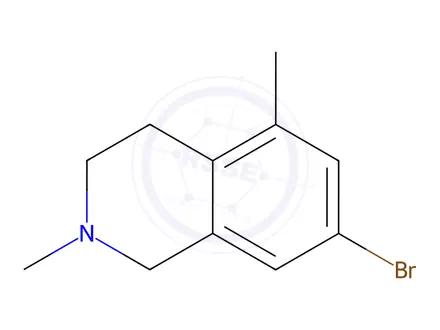 Chemical structure of Isoquinoline, 7-bromo-1,2,3,4-tetrahydro-2,5-dimethyl-