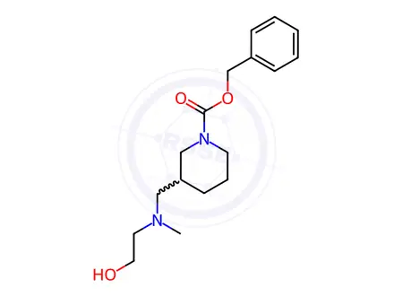 Chemical structure of Benzyl 3-(((2-hydroxyethyl)(methyl)amino)methyl)piperidine-1-carboxylate