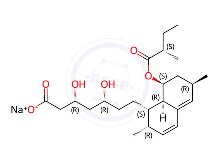 Chemical structure of Lovastatin sodium in methanol