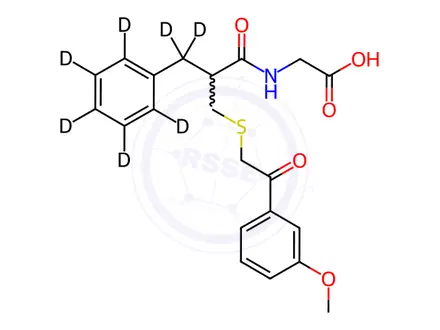Chemical structure of Thiorphan-d7 Methoxyacetophenone Derivative