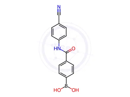 Chemical structure of (4-((4-Cyanophenyl)carbamoyl)phenyl)boronic acid