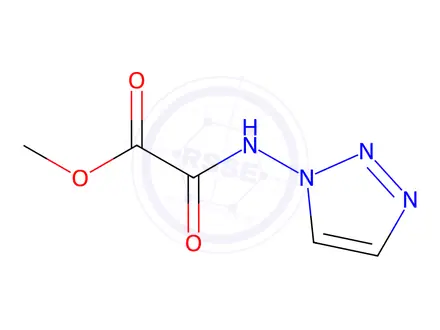 Chemical structure of Acetic acid, oxo(1H-1,2,3-triazol-1-ylamino)-, methyl ester (9CI)