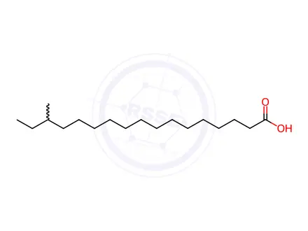 Chemical structure of 15-METHYLHEPTADECANOIC ACID